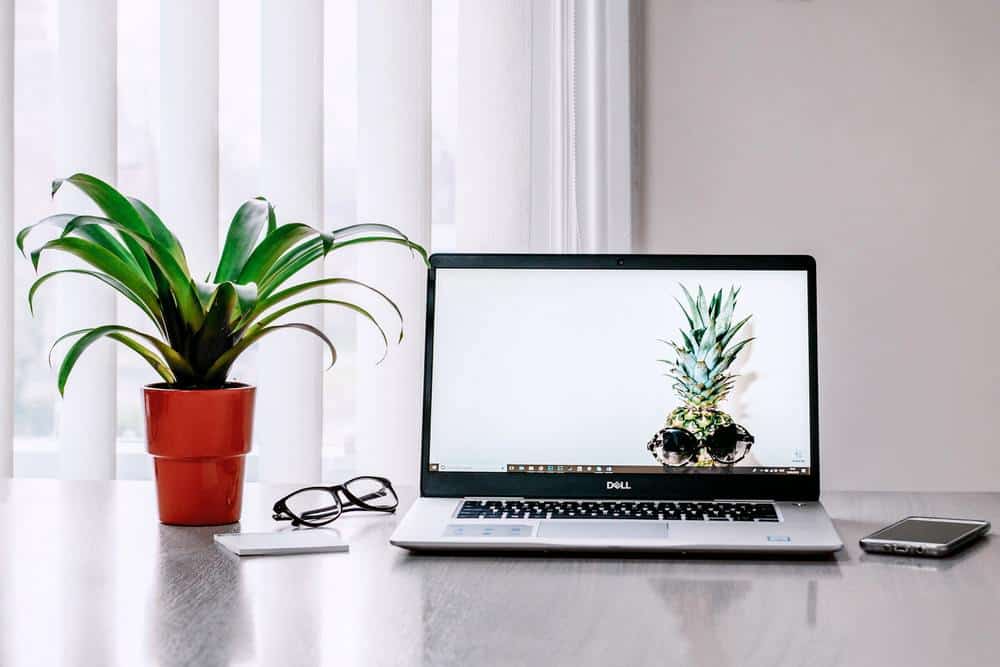 laptop on desk